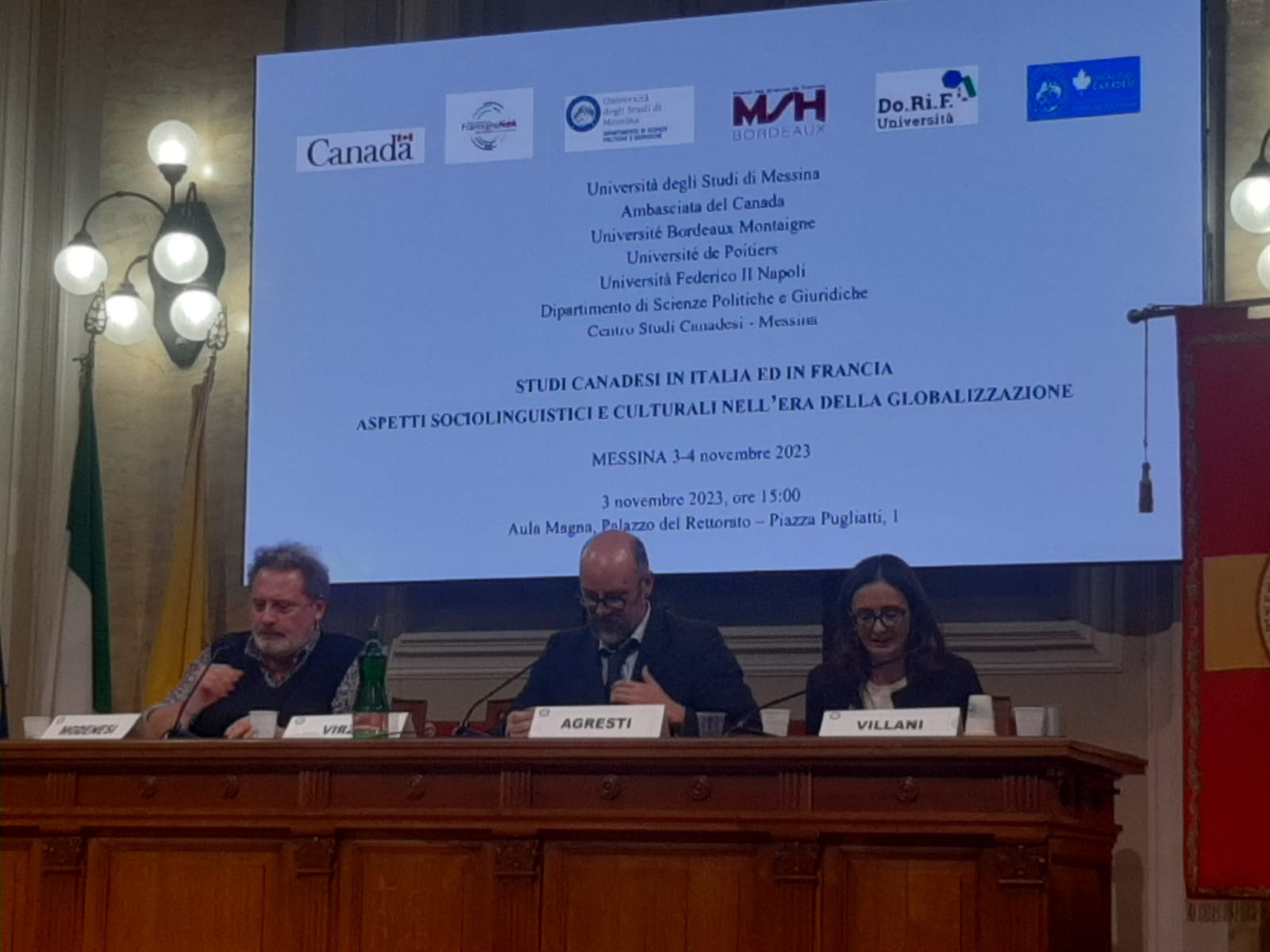 foto convegno studi canadesi messina