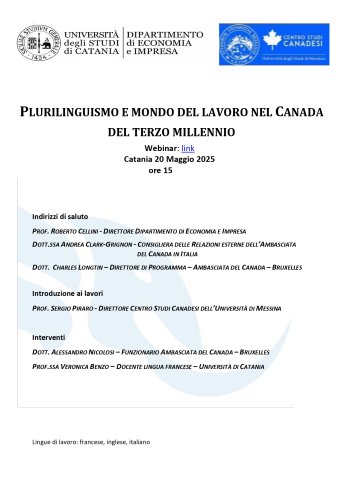 plurilinguismo e mondo del lavoro Canada