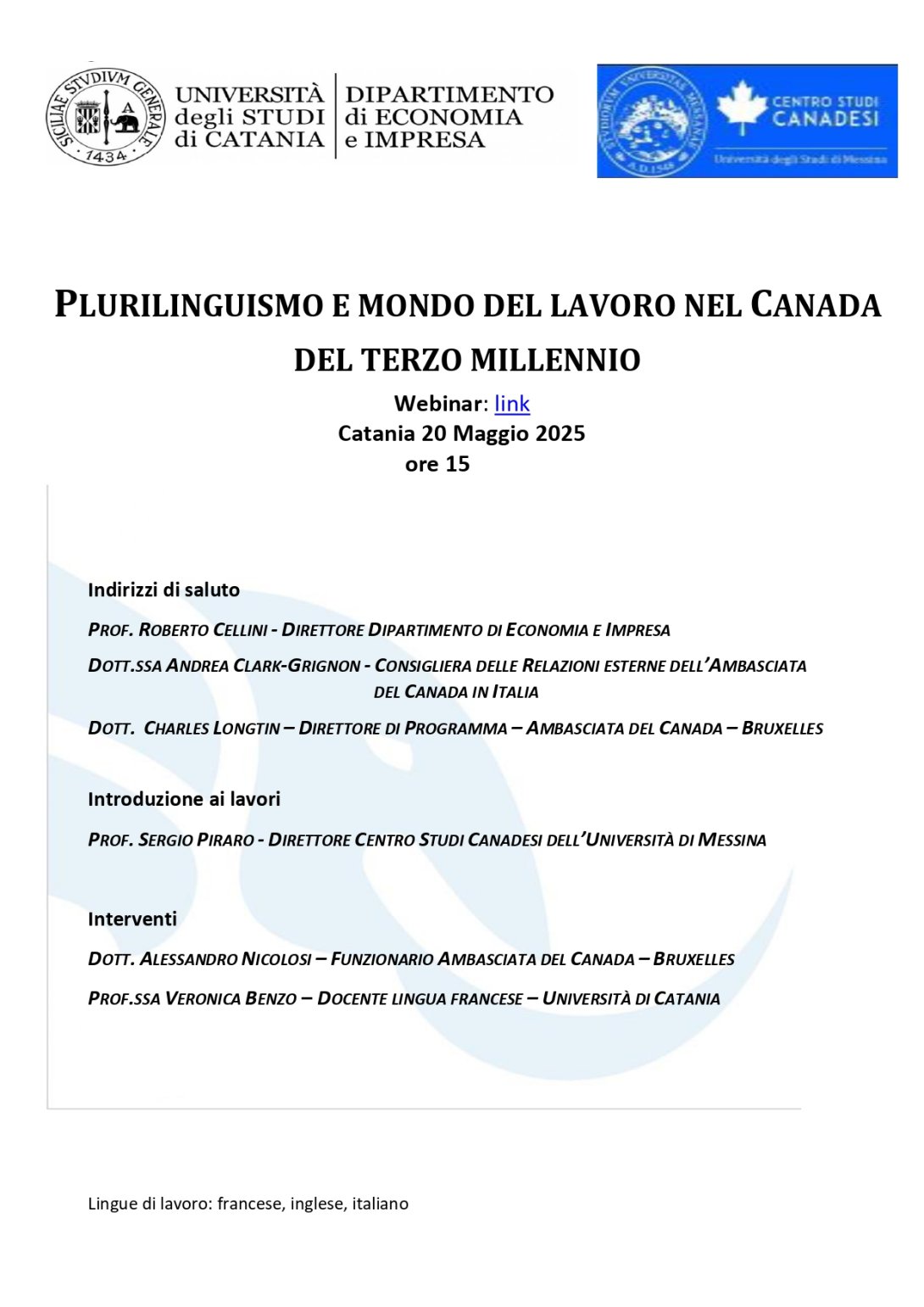 plurilinguismo e lavoro Canada